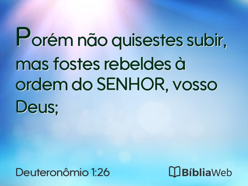 Deuteronômio 1:26 em imagem para compartilhar