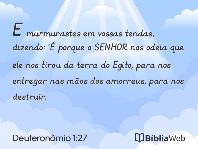 Deuteronômio 1:27 em imagem para compartilhar