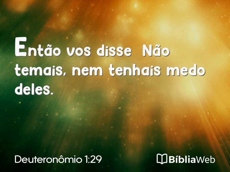 Deuteronômio 1:29 em imagem para compartilhar