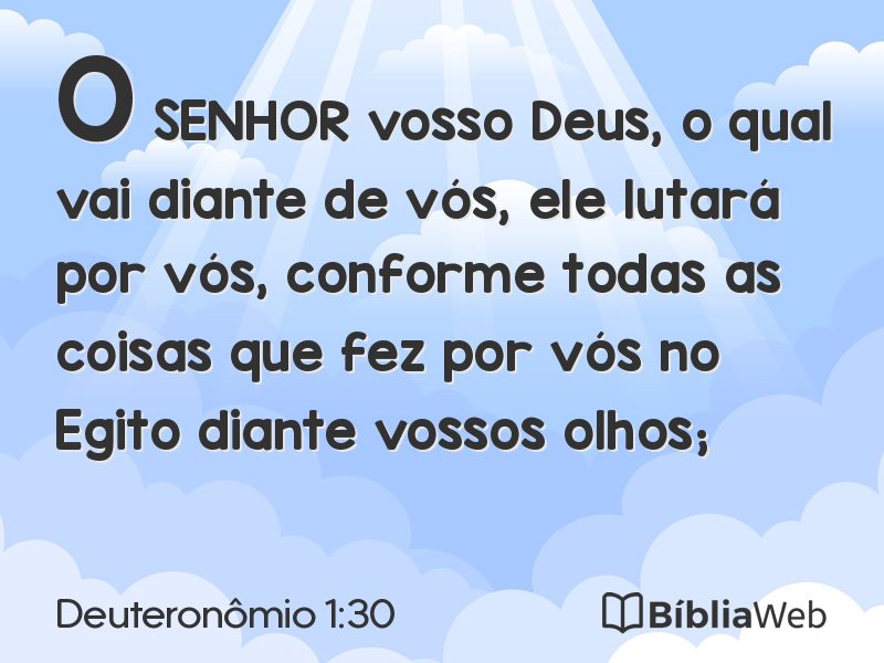 Deuteronômio 1:30 em imagem para compartilhar