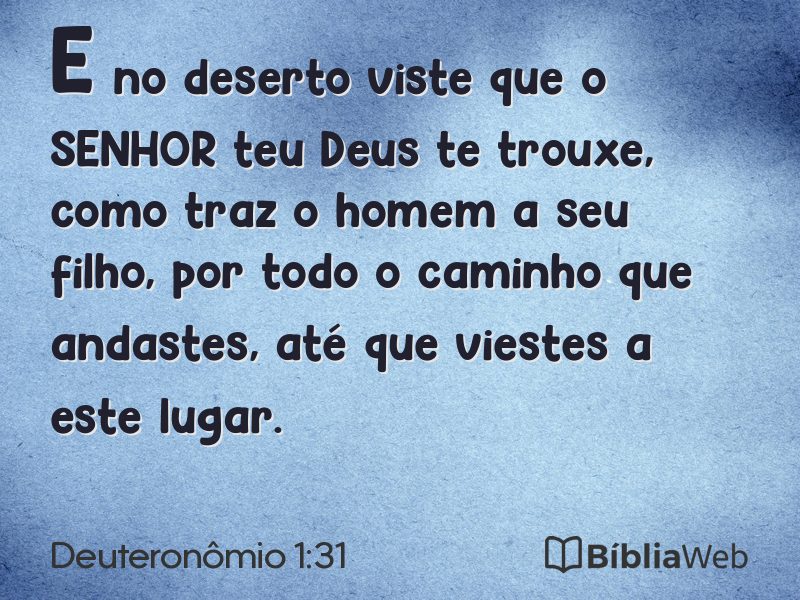 Deuteronômio 1:31 em imagem para compartilhar