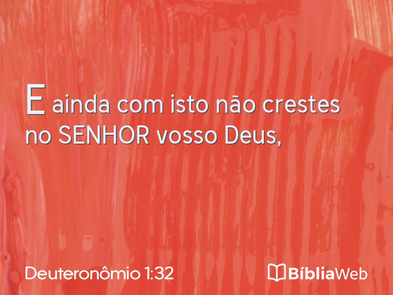 Deuteronômio 1:32 em imagem para compartilhar