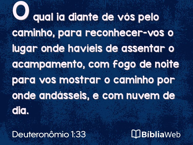 Deuteronômio 1:33 em imagem para compartilhar