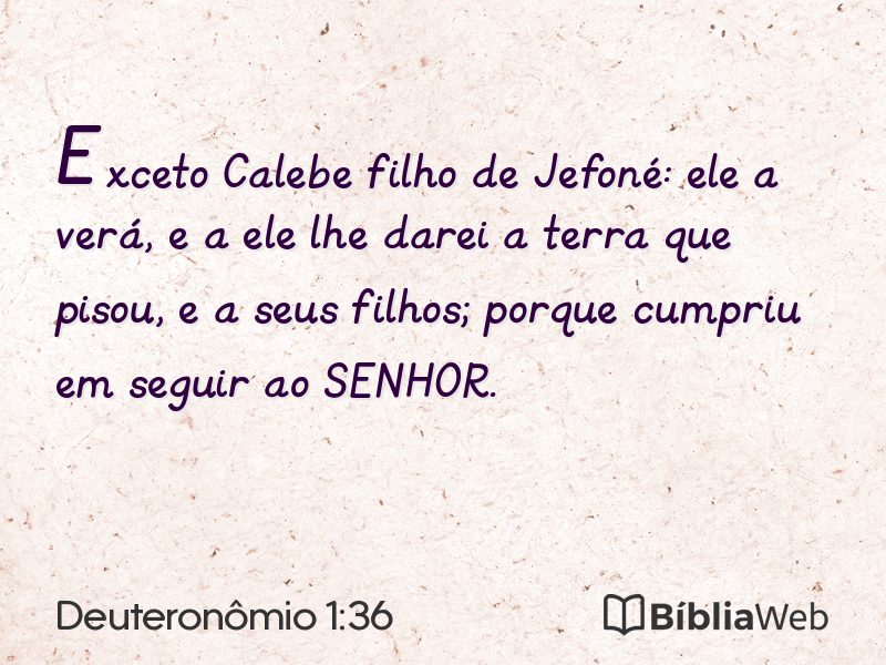 Deuteronômio 1:36 em imagem para compartilhar
