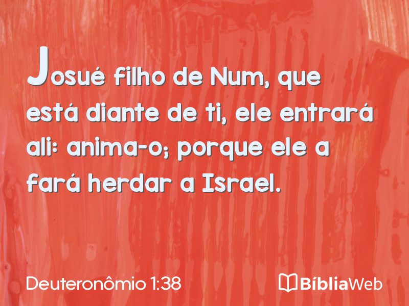 Deuteronômio 1:38 em imagem para compartilhar