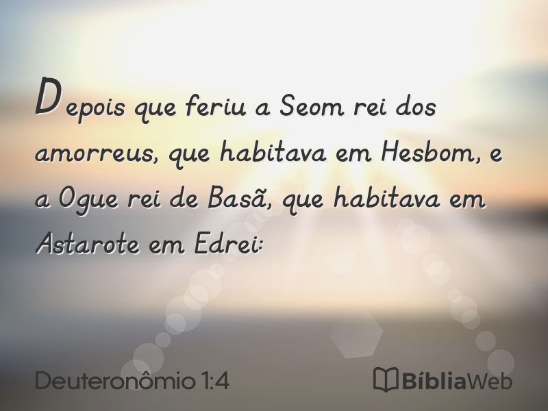 Deuteronômio 1:4 em imagem para compartilhar