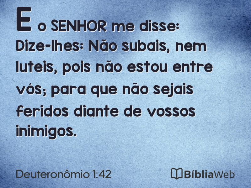 Deuteronômio 1:42 em imagem para compartilhar