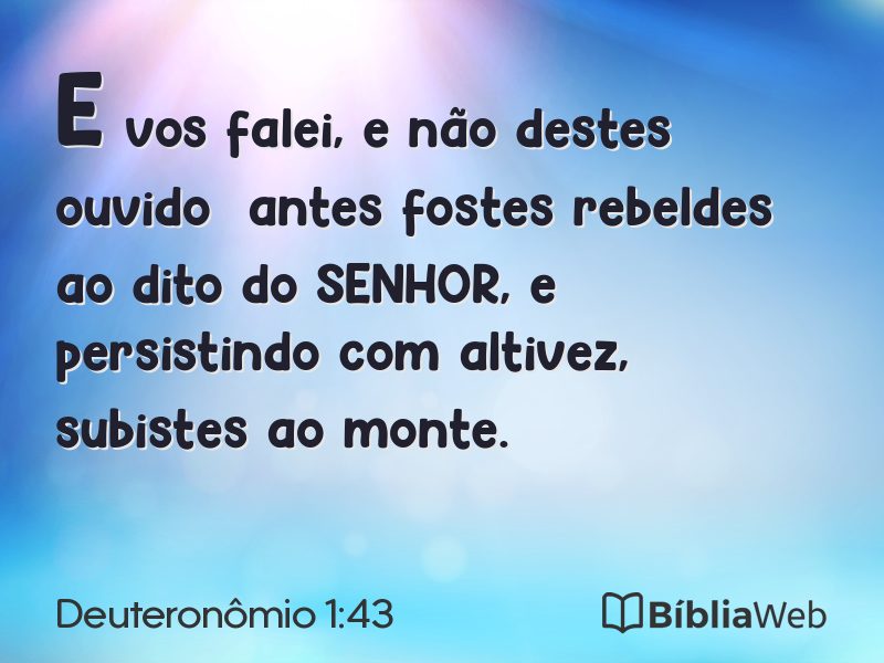 Deuteronômio 1:43 em imagem para compartilhar
