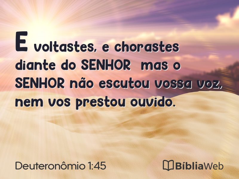 Deuteronômio 1:45 em imagem para compartilhar