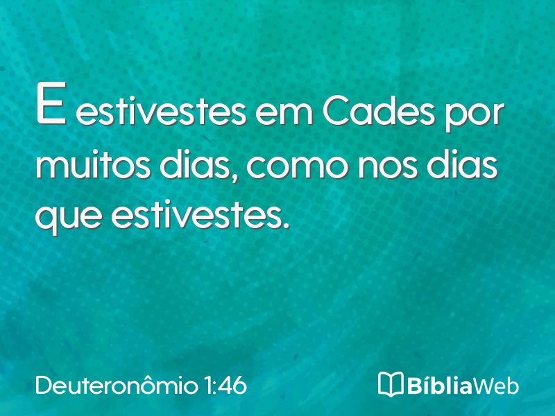 Deuteronômio 1:46 em imagem para compartilhar