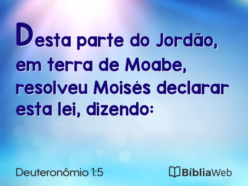 Deuteronômio 1:5 em imagem para compartilhar