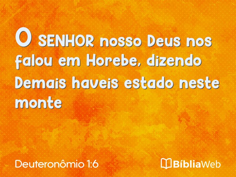 Deuteronômio 1:6 em imagem para compartilhar