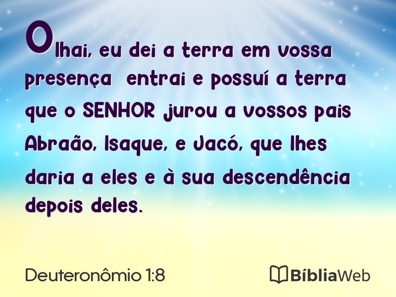 Deuteronômio 1:8 em imagem para compartilhar
