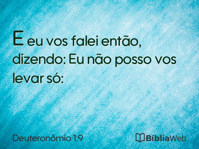 Deuteronômio 1:9 em imagem para compartilhar