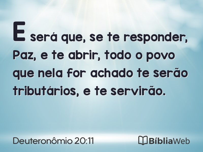Deuteronômio 20:11 em imagem para compartilhar