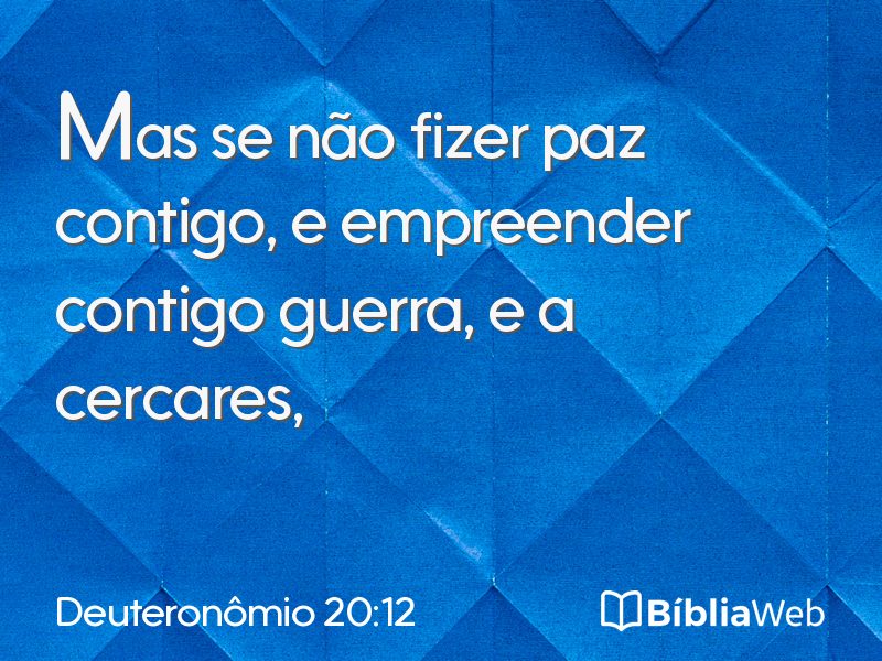 Deuteronômio 20:12 em imagem para compartilhar