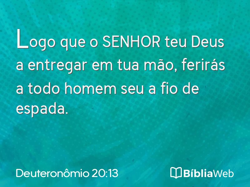 Deuteronômio 20:13 em imagem para compartilhar