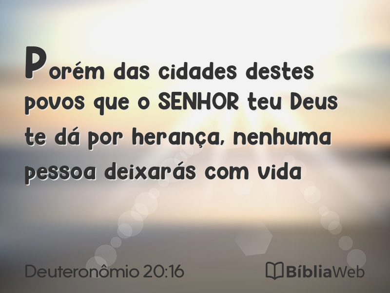 Deuteronômio 20:16 em imagem para compartilhar