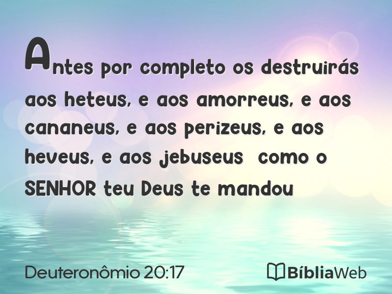 Deuteronômio 20:17 em imagem para compartilhar