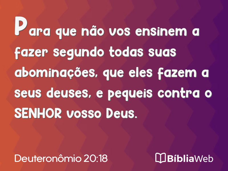 Deuteronômio 20:18 em imagem para compartilhar