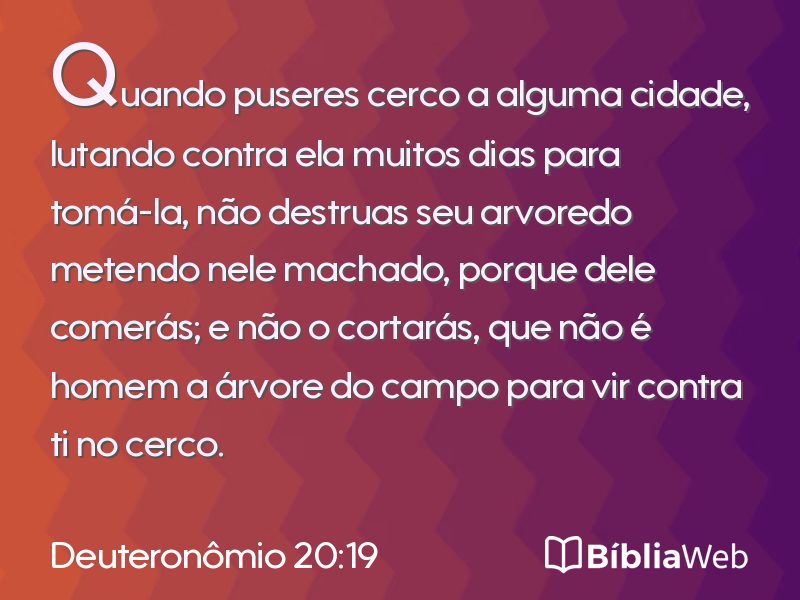 Deuteronômio 20:19 em imagem para compartilhar