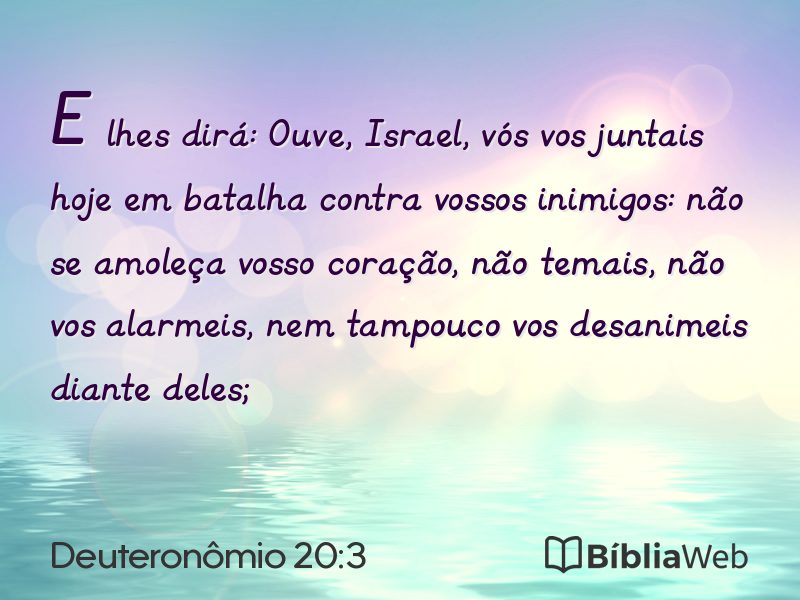 Deuteronômio 20:3 em imagem para compartilhar