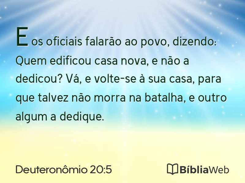 Deuteronômio 20:5 em imagem para compartilhar