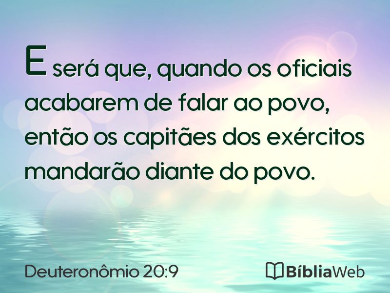 Deuteronômio 20:9 em imagem para compartilhar