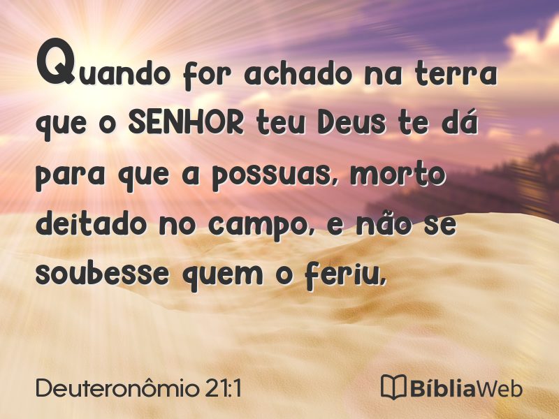 Deuteronômio 21:1 em imagem para compartilhar