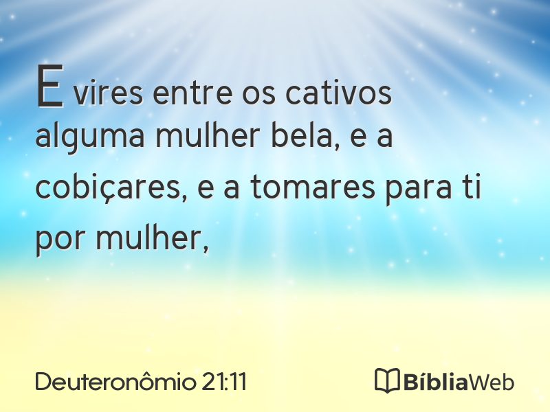 Deuteronômio 21:11 em imagem para compartilhar