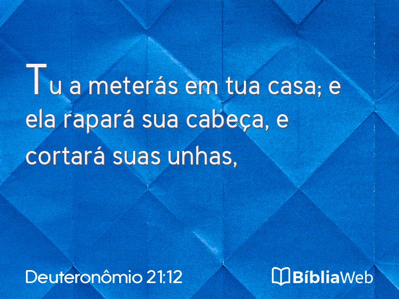 Deuteronômio 21:12 em imagem para compartilhar