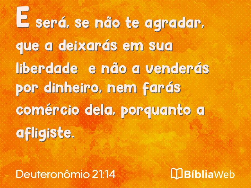 Deuteronômio 21:14 em imagem para compartilhar