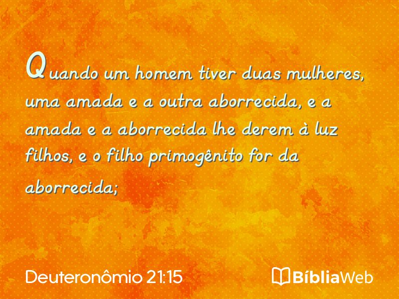 Deuteronômio 21:15 em imagem para compartilhar