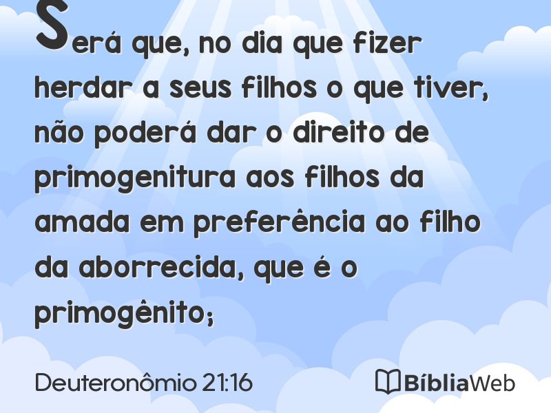 Deuteronômio 21:16 em imagem para compartilhar