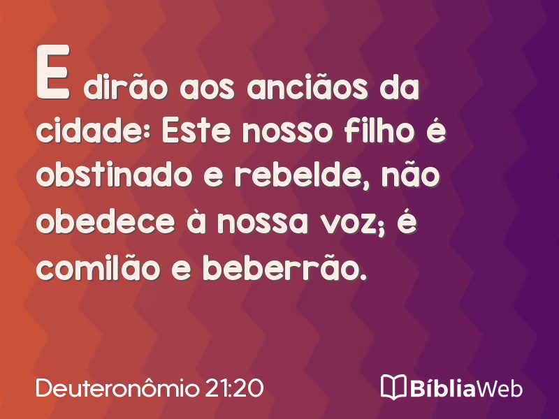 Deuteronômio 21:20 em imagem para compartilhar