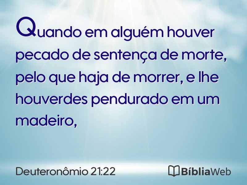 Deuteronômio 21:22 em imagem para compartilhar