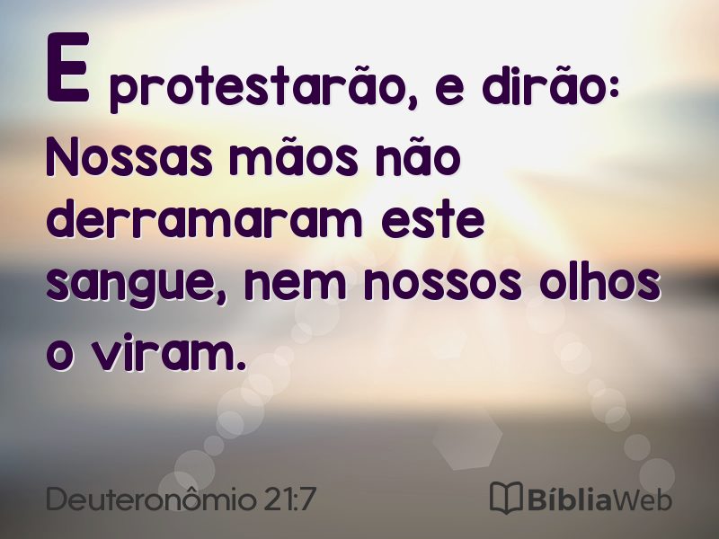 Deuteronômio 21:7 em imagem para compartilhar