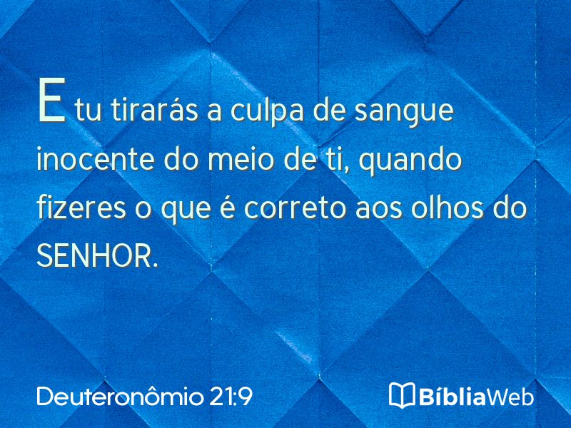 Deuteronômio 21:9 em imagem para compartilhar