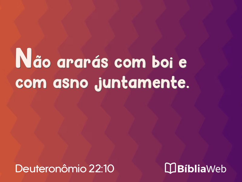 Deuteronômio 22:10 em imagem para compartilhar
