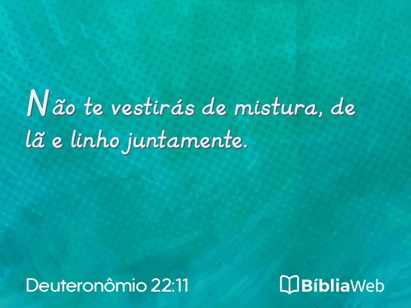 Deuteronômio 22:11 em imagem para compartilhar