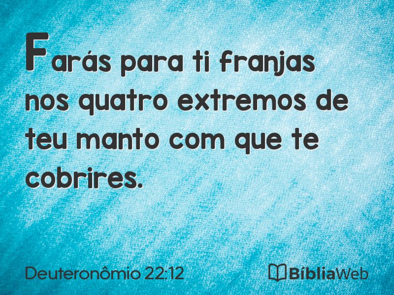 Deuteronômio 22:12 em imagem para compartilhar