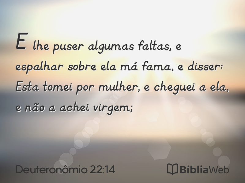 Deuteronômio 22:14 em imagem para compartilhar