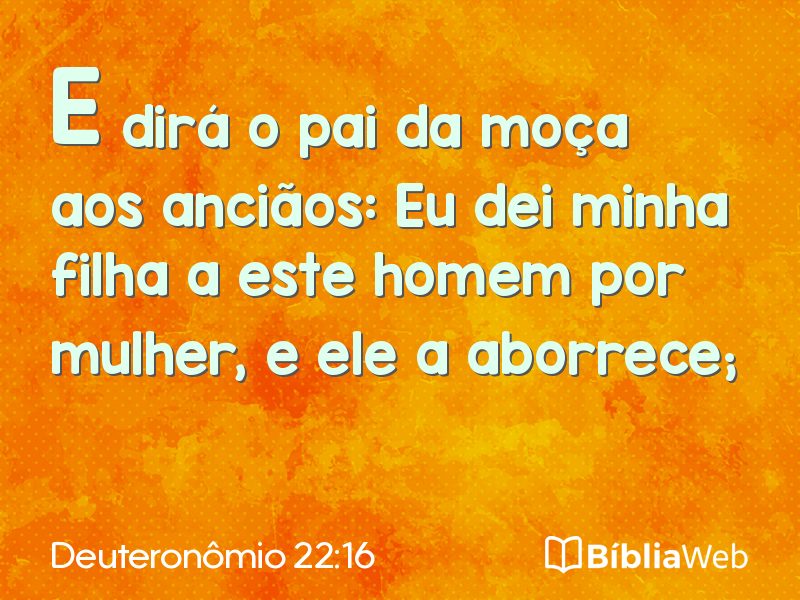 Deuteronômio 22:16 em imagem para compartilhar