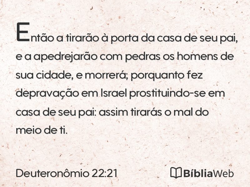 Deuteronômio 22:21 em imagem para compartilhar