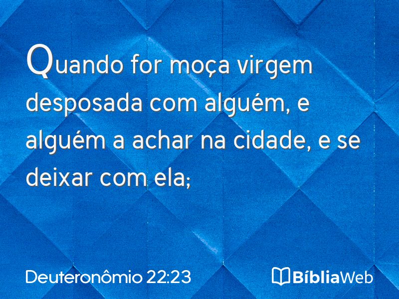 Deuteronômio 22:23 em imagem para compartilhar