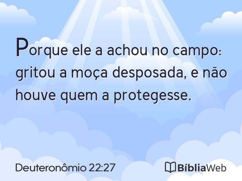 Deuteronômio 22:27 em imagem para compartilhar