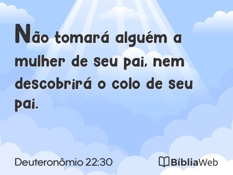 Deuteronômio 22:30 em imagem para compartilhar