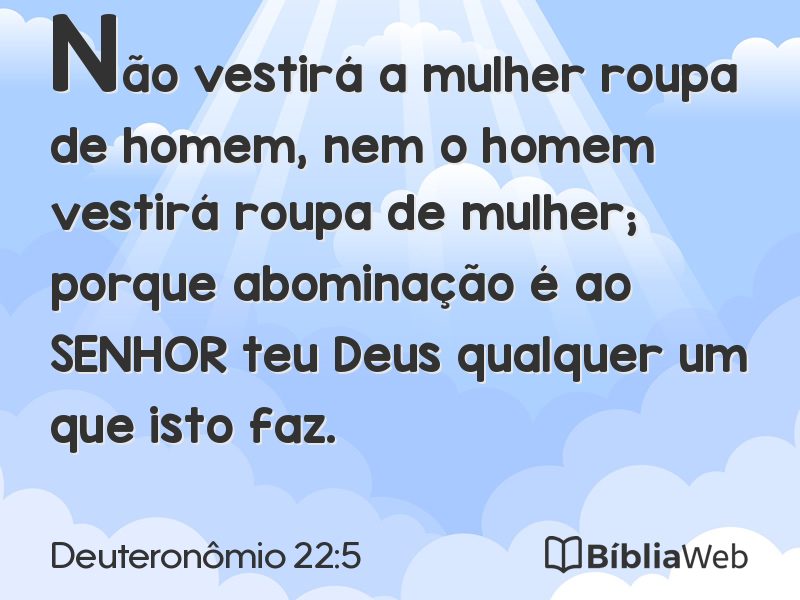 Deuteronômio 22:5 em imagem para compartilhar