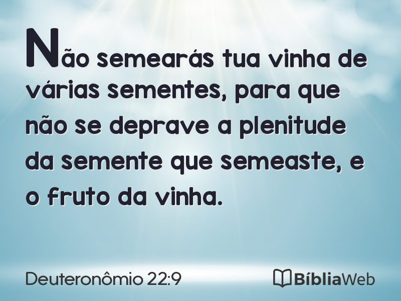 Deuteronômio 22:9 em imagem para compartilhar