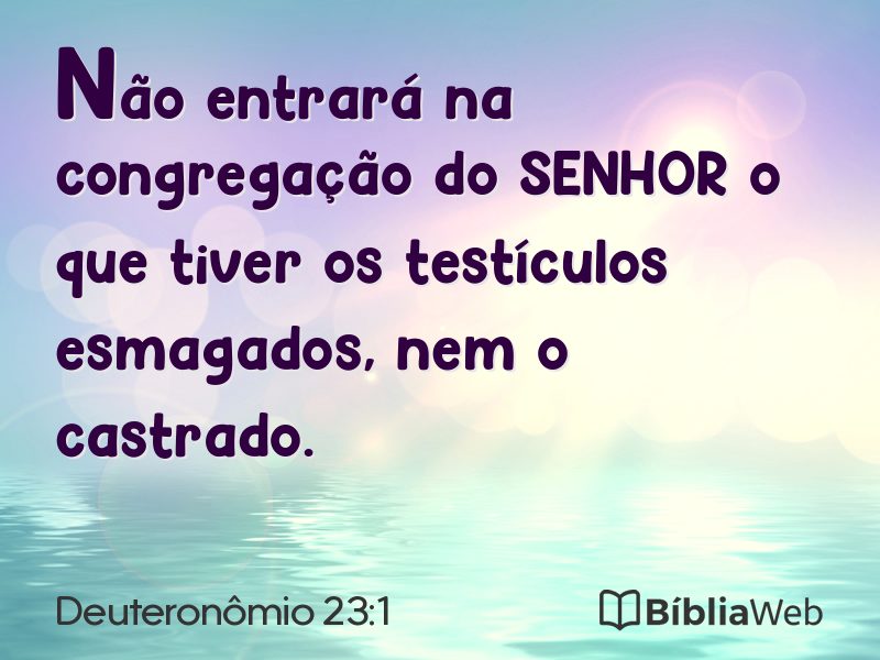 Deuteronômio 23:1 em imagem para compartilhar